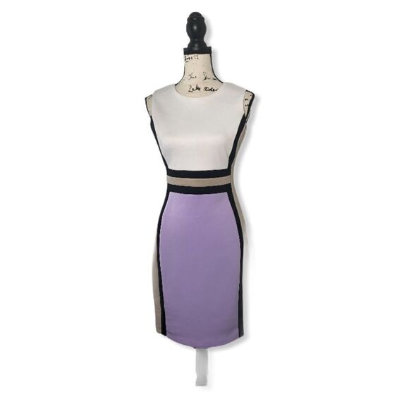 Calvin Klein SZ 6 Color-block Sheath Dress - Picture 1 of 4